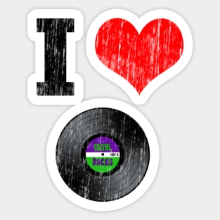 I Love Vinyl Records Sticker